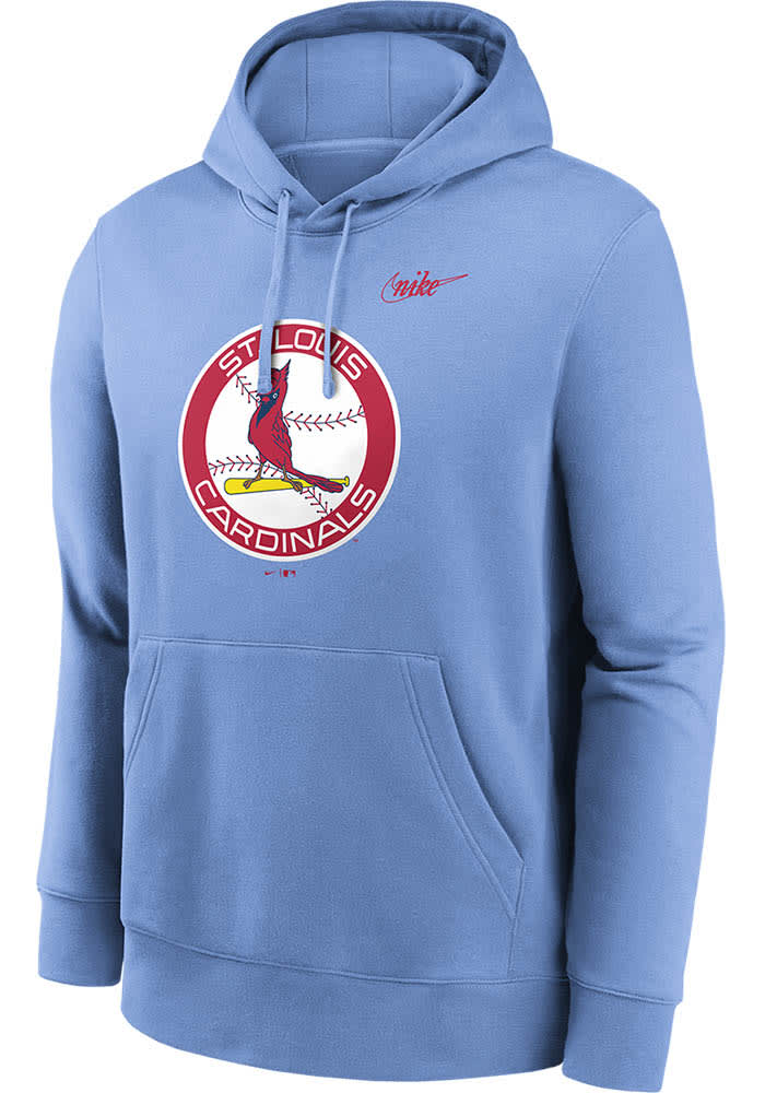 Nike St Louis Cardinals Mens LIGHT BLUE Coop Club Hoodie