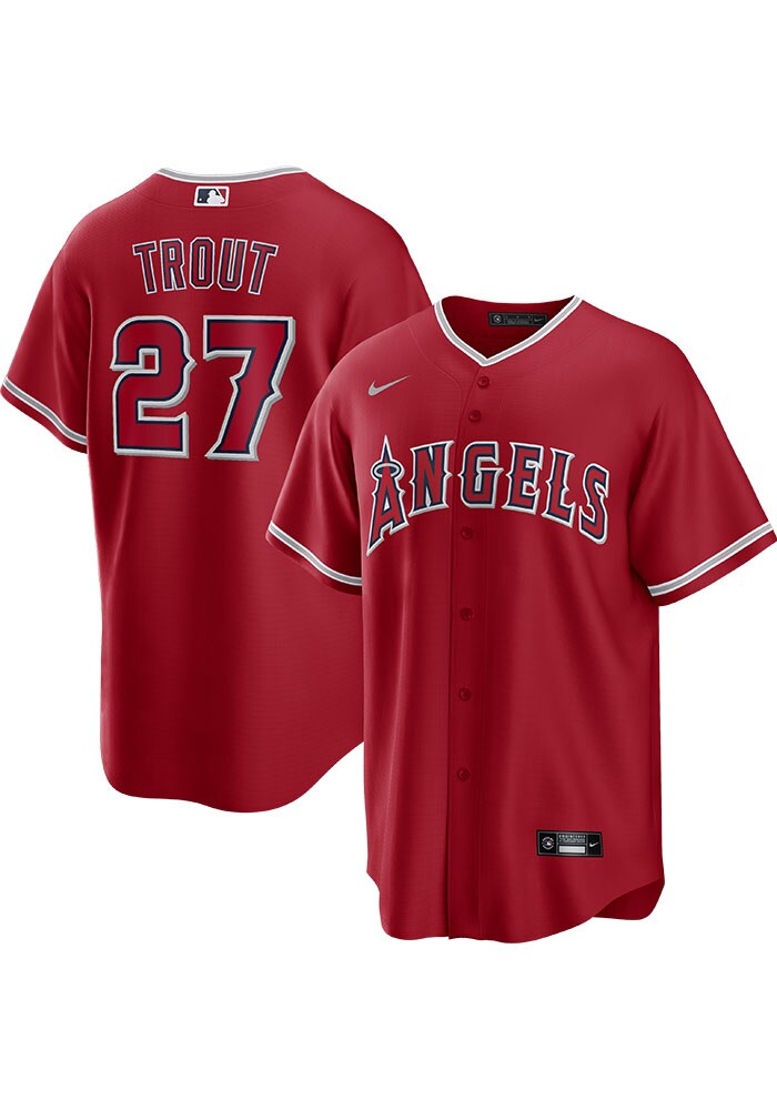 Mlb Angels Jersey Trout MIKE TROUT LA Angels #27 Majestic
