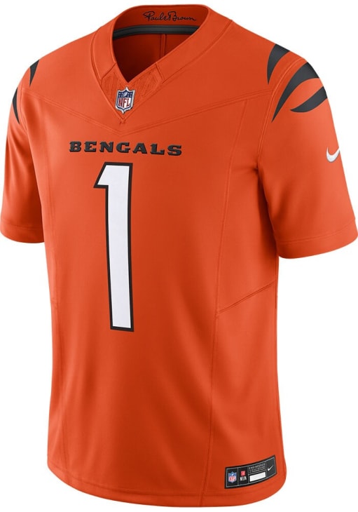 Ja'Marr Chase Nike Cincinnati Bengals Mens Orange Vapor F.U.S.E. Limited Football Jersey