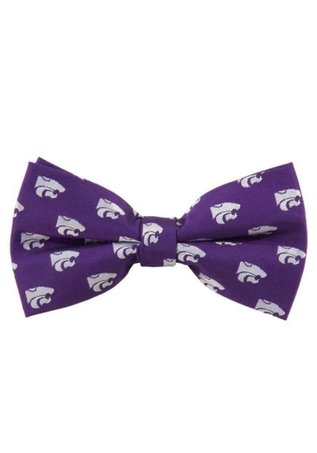 Repeat Logo K-State Wildcats Mens Tie - Purple