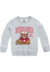 Main image for Womens Nebraska Cornhuskers Grey Summit Sportswear Bear Necessities Crew Sweatshirt
