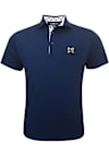 Main image for Mens Navy Blue Michigan Wolverines Vault Mascot Short Sleeve Fashion Polo