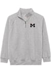 Main image for Mens Grey Michigan Wolverines Essentials Embroidery Qtr Zip Pullover