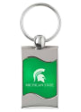 Michigan State Spartans Green Wave Keychain
