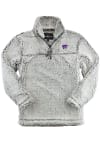 Main image for K-State Wildcats Womens Grey Sherpa 1/4 Zip Pullover