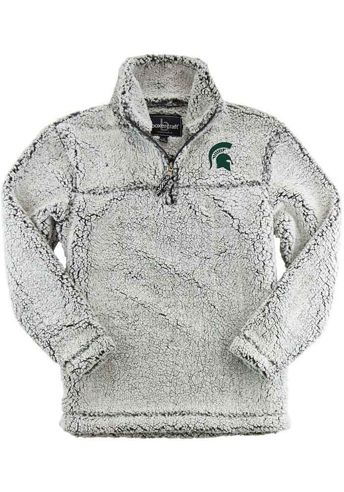 MSU Spartans Womens Grey Sherpa Long 