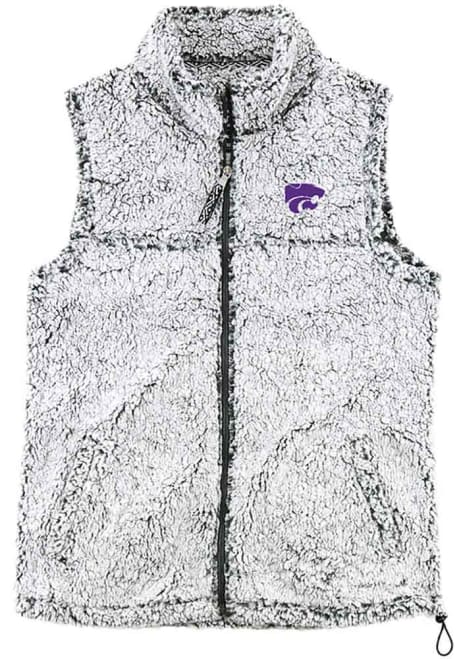 Womens Grey K-State Wildcats Sherpa Vest