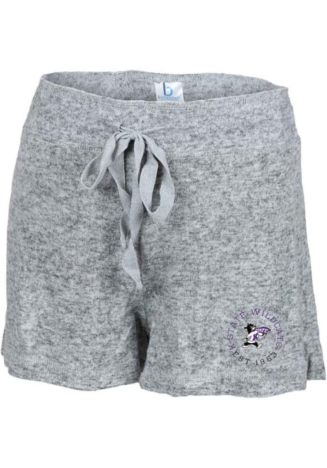 Womens Grey K-State Wildcats Cuddle Shorts