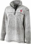 Main image for Womens Grey Indiana Hoosiers Sherpa Qtr Zip