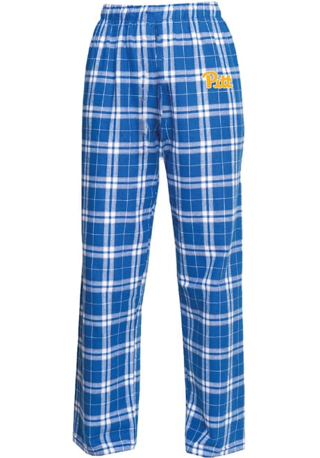 Youth Blue Pitt Panthers Plaid Flannel Loungewear Sleep Pants