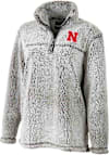 Main image for Womens Grey Nebraska Cornhuskers Sherpa Qtr Zip