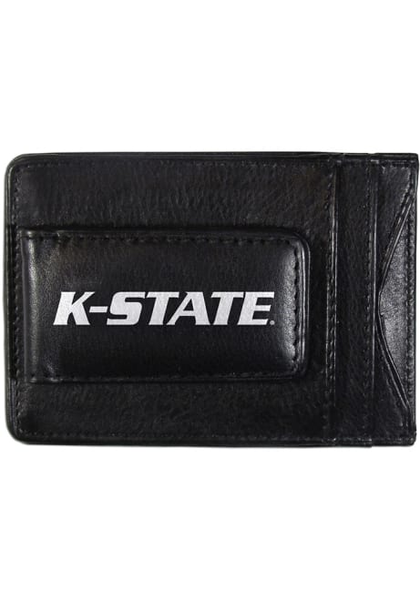 Logo Leather K-State Wildcats Mens Money Clip - Purple