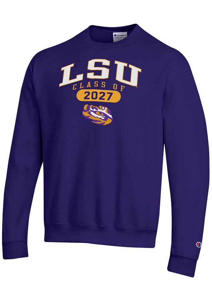 Champion LSU Tigers Mens PURPLE Class of 2027 Powerblend