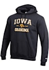 Main image for Mens Iowa Hawkeyes Black Champion Est. Date Grandma Powerblend Hooded Sweatshirt