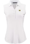 Main image for Womens Michigan Wolverines White Cutter and Buck Forge Eco Polo Shirt