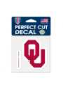 Oklahoma Sooners 4x4 Perfect Cut Auto Decal - Crimson