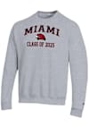 Main image for Mens Miami RedHawks Grey Champion Class of 2025 Text Powerblend Crew Sweatshirt
