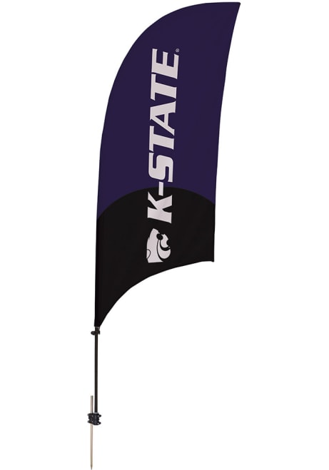 Purple K-State Wildcats 7.5 Foot Spike Base Tall Team Flag