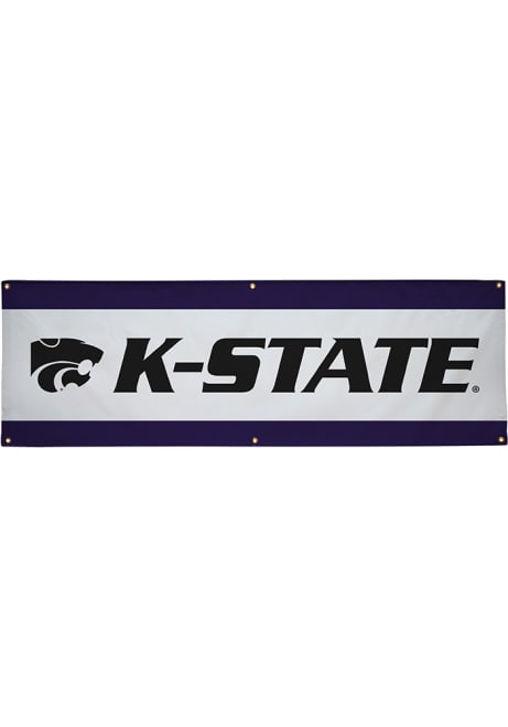White K-State Wildcats 2x6 Vinyl Banner