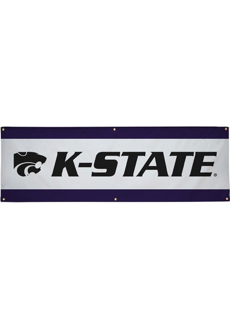 White K-State Wildcats 2x6 Vinyl Banner