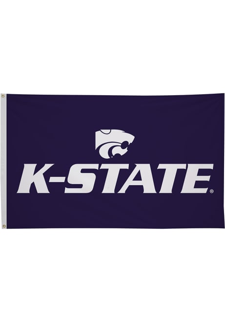 Purple K-State Wildcats 3x5 University Silk Screen Grommet Flag