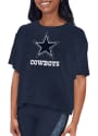 Dallas Cowboys Womens Cropped T-Shirt - Black
