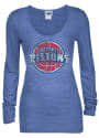 Detroit Pistons Womens Blue Tri-Blend Scoop Women's Scoop