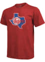 Texas Rangers Red Retro State Outline Fashion Tee