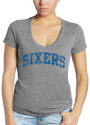 Philadelphia 76ers Womens Triblend T-Shirt - Grey