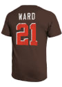 Denzel Ward Cleveland Browns Majestic Threads Primary Name And Number T-Shirt - Brown