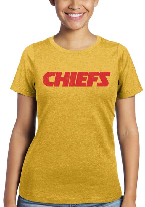 Kansas City Chiefs NFL Womens Team Stripe Property of V Neck T Shirt