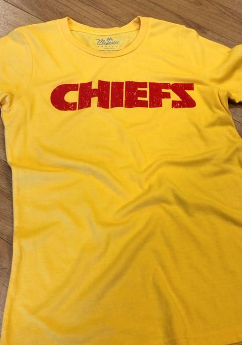 Kansas City Chiefs Womens Triblend Crew T-Shirt - Yellow