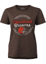 Cleveland Browns Womens End Around Boyfriend T-Shirt - Brown