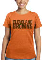 Cleveland Browns Womens Triblend Crew T-Shirt - Orange