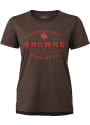Cleveland Browns Womens Boyfriend Vintage T-Shirt - Brown