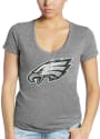 Philadelphia Eagles Womens Grey Primary Logo T-Shirt