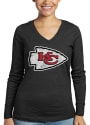 Kansas City Chiefs Womens Triblend T-Shirt - Black