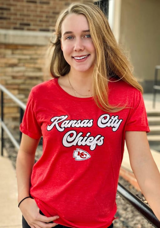 Travis Kelce Kansas City Chiefs Majestic Threads Womens Boyfriend