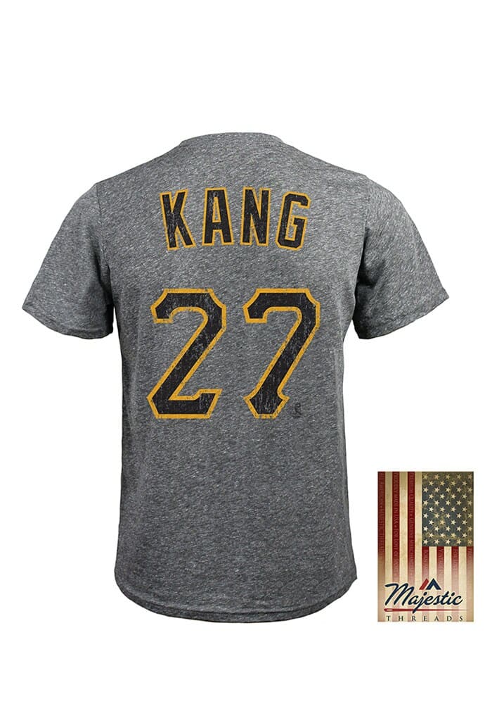 Jung Ho Kang Pirates Triblend Short Sleeve Fashion Player T Shirt Grey