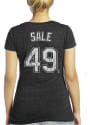 Chris Sale Majestic Threads Chicago White Sox Womens Blue Womens Triblend V-Neck Player Tee