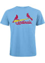 St Louis Cardinals Wordmark Fashion T Shirt - Light Blue