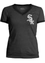 Chicago White Sox Womens Ringer T-Shirt - Black