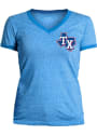 Texas Rangers Womens Ringer T-Shirt - Light Blue