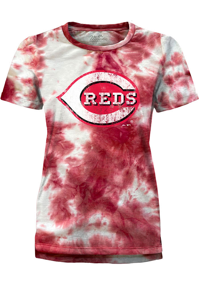 womens red tie dye shirt