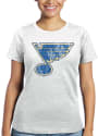 St Louis Blues Womens Triblend Crew Neck T-Shirt - White