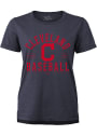 Cleveland Indians Womens Boyfriend T-Shirt - Navy Blue