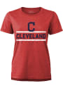 Cleveland Indians Womens Boyfriend T-Shirt - Red
