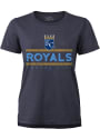 Kansas City Royals Womens Boyfriend T-Shirt - Navy Blue