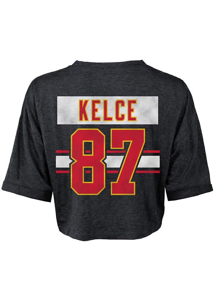 Travis Kelce Kansas City Chiefs Womens Black Player Player T Shirt