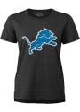 Detroit Lions Womens Primary T-Shirt - Black